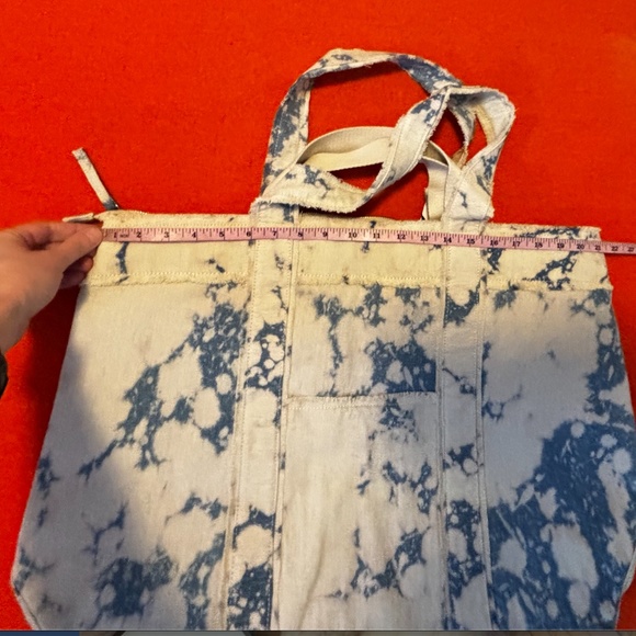 Zara tie dye acid wash denim maxi tote bag NWT - Picture 10 of 11